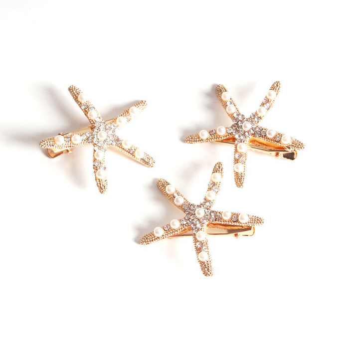 Jewelry WholesaleWholesale starfish diamond hairpins JDC-HC-JE003 Hair Clips 璟恩 %variant_option1% %variant_option2% %variant_option3%  Factory Price JoyasDeChina Joyas De China
