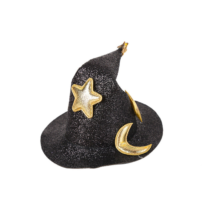 Wholesale Hair Clips Halloween Curved Hat Witch Hat Felt Cloth JDC-HC-GL010