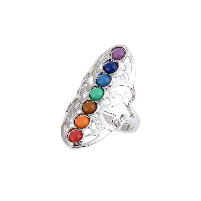 Wholesale Rings Alloy Colorful Stone Adjustable JDC-RS-saip028