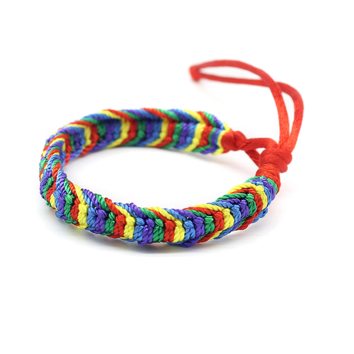 Wholesale Bracelet Polyester Thread Nepalese Style Handwoven MOQ≥10 JDC-BT-WengW002