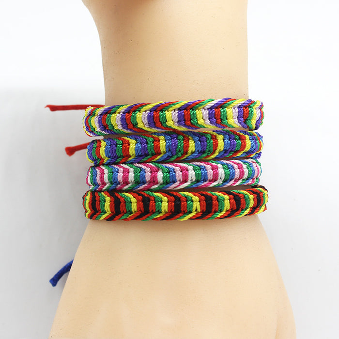 Wholesale Bracelet Polyester Thread Nepalese Style Handwoven MOQ≥10 JDC-BT-WengW002