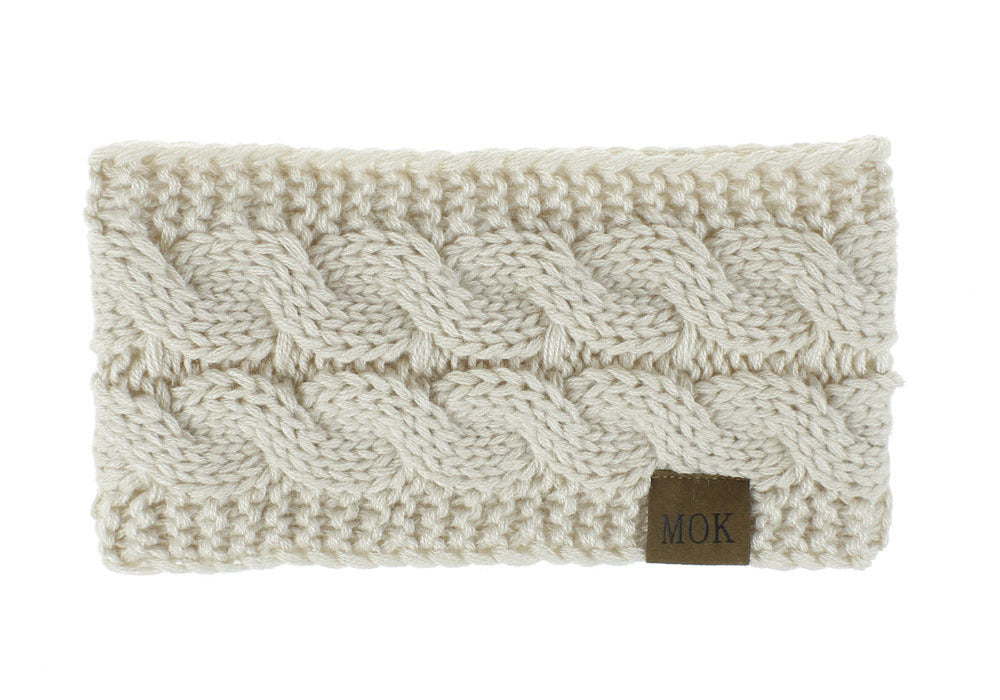 Diadema al por mayor de lana acrílica engrosamiento de invierno de punto cálido JDC-HD-XMI005