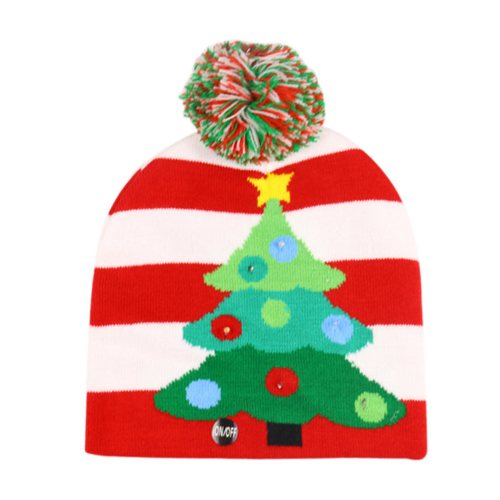 Wholesale Christmas Beanie LED Light Up Warm Knitted Scarf Set JDC-SF-YuanB005