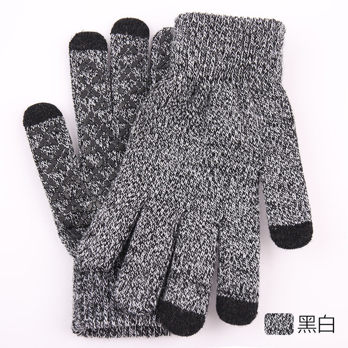 Wholesale Gloves Polyester Winter Velvet Warm Non-Slip Touch Screen MOQ≥2 JDC-GS-LiR003