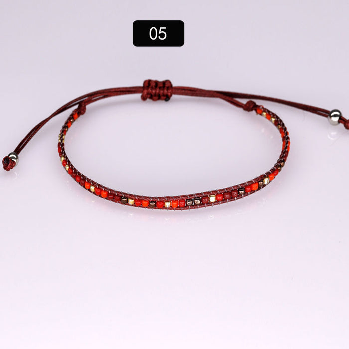 Wholesale Bracelet Rice Beads Hand Woven MOQ≥2 JDC-BT-YIYe039