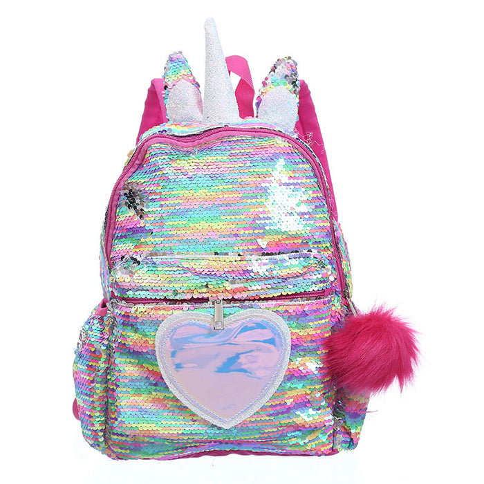 Mochila al por mayor Girl Girl Bag Travel Fur Ball Sequins JDC-BP-SMS003