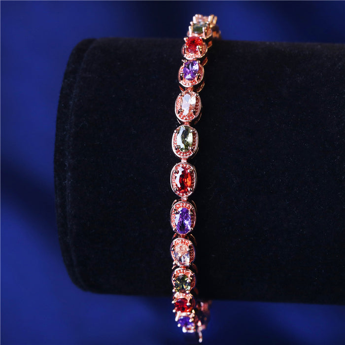 Wholesale Copper Zircon Colored Bracelet For Women JDC-BT-DDD003