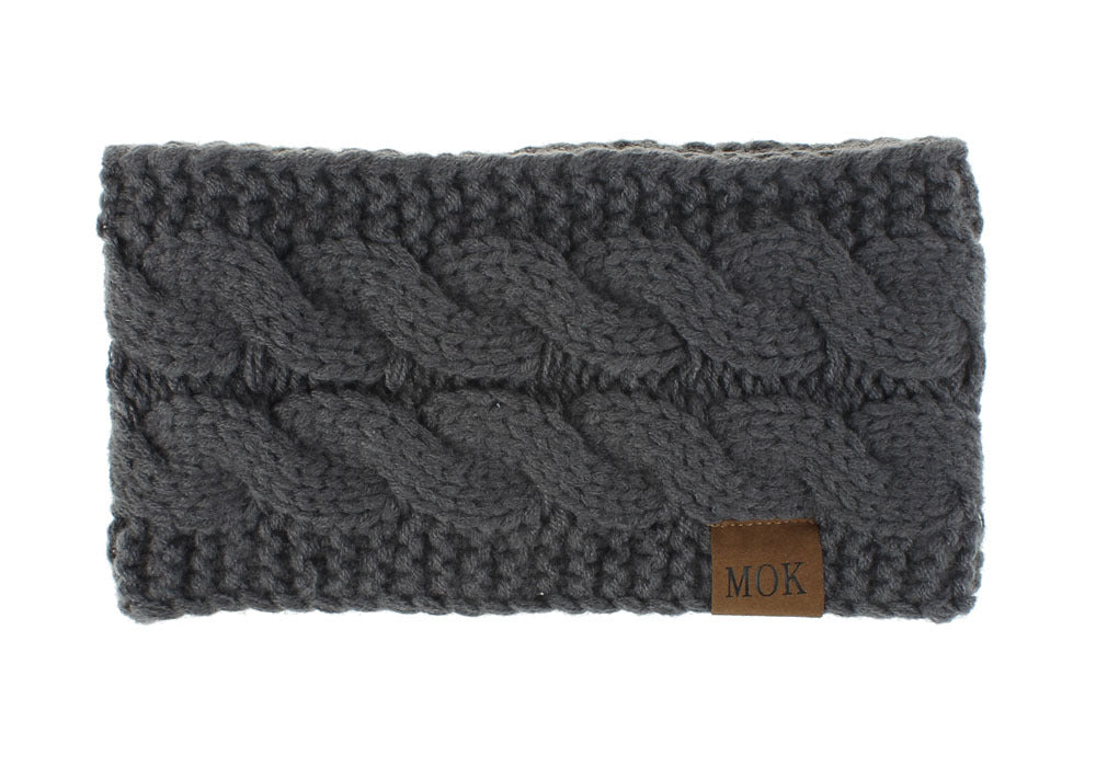 Diadema al por mayor de lana acrílica engrosamiento de invierno de punto cálido JDC-HD-XMI005