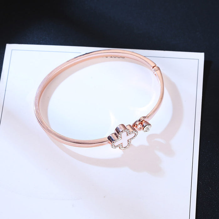 Wholesale Bracelet Lucky Clover Bracelet Rose Gold Eco Friendly JDC-BT-XDian001