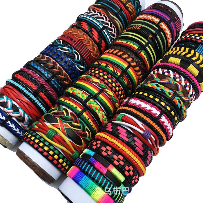 Wholesale Match Style Street Fashion Bracelets Leather WeaveJDC-BT-BaB017