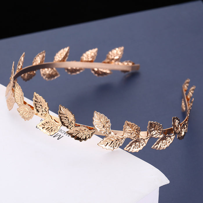 Jewelry WholesaleWholesale gold leaf metal hair band JDC-HD-JianZ002 headband 简质 %variant_option1% %variant_option2% %variant_option3%  Factory Price JoyasDeChina Joyas De China