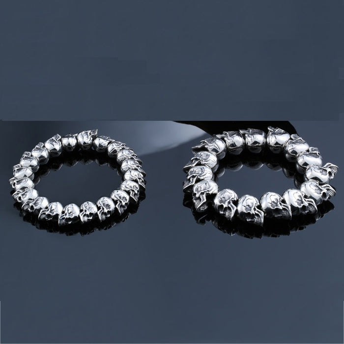 Wholesale Steel Warrior Personality Jewelry Small Skull Bracelet JDC-BT-PuH003