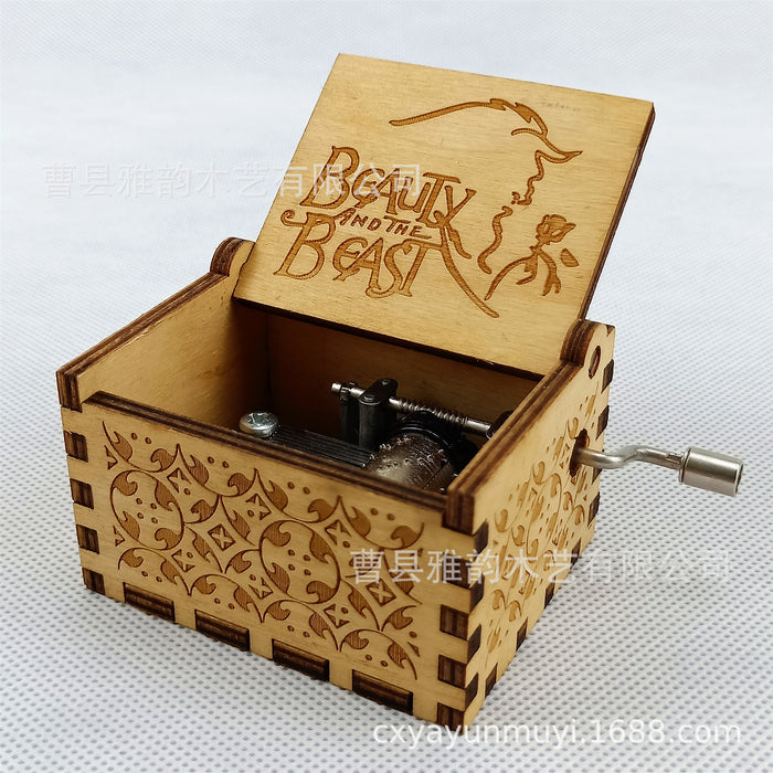 Toy de juguete al por mayor Box Music Box Hand Rock Madera Bohemia Rapsodia MOQ≥5 JDC-FT-YAYUN004
