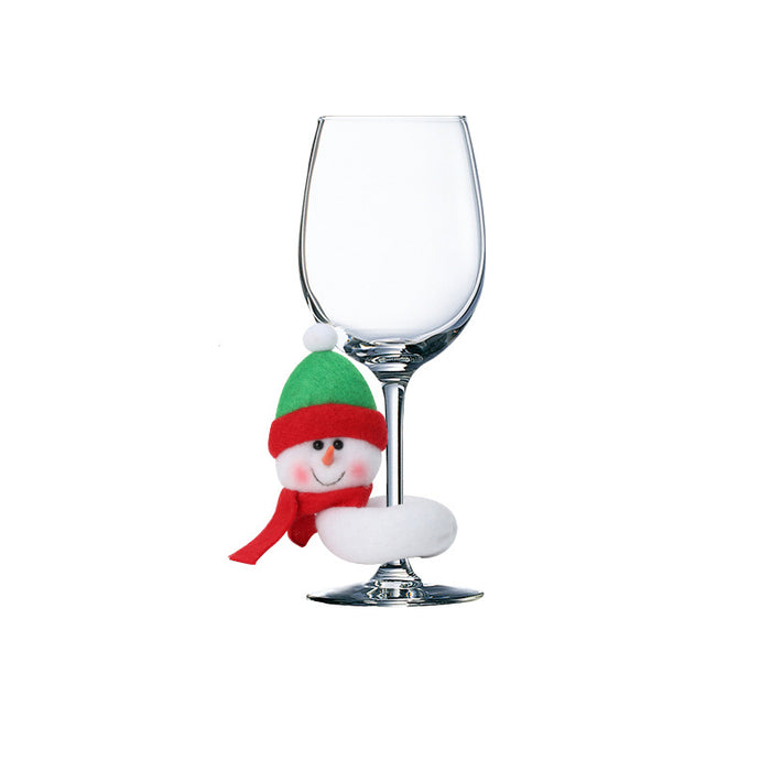 Ornamento de copa de vino al por mayor Santa Snowman Repeindeer JDC-DCN-CKD002