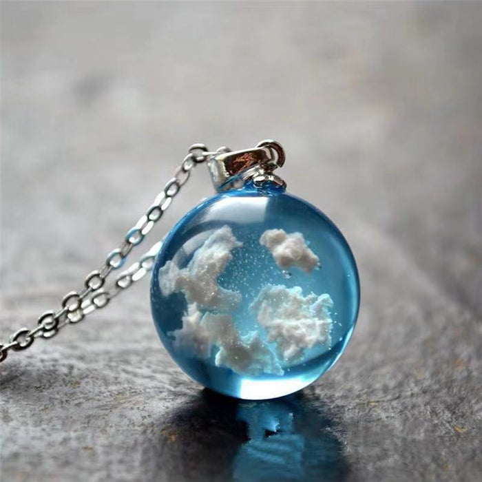 Wholesale Handmade Jewelry Spherical Resin Pendant Short Necklace JDC-NE-ChunN001