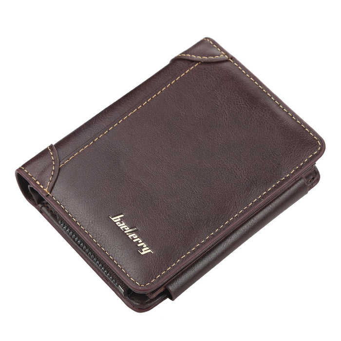 Wholesale Wallets PU Leather Men's Multi-Card Change JDC-WT-Zhengxin011