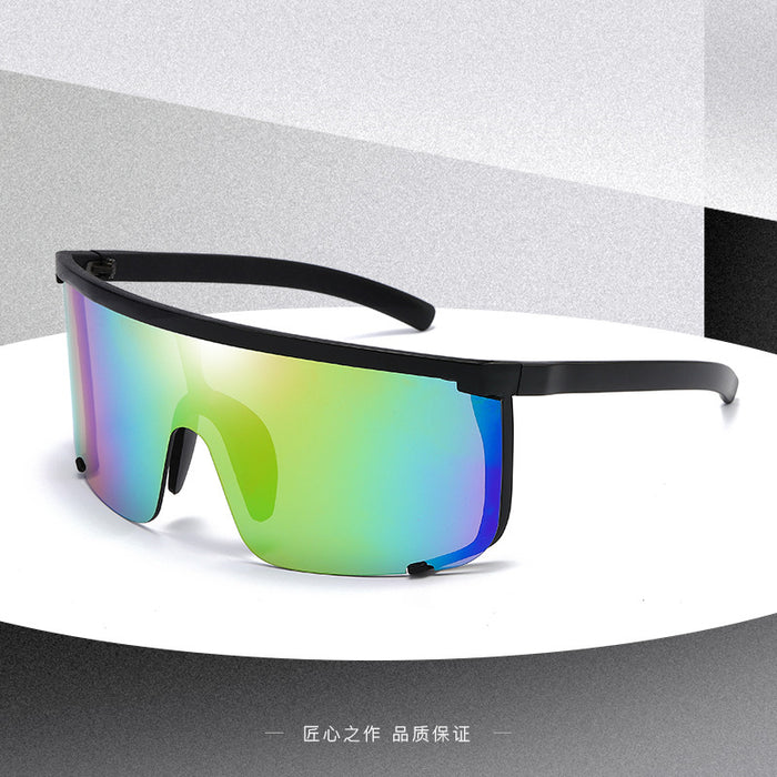 Wholesale anti-peeping one large frame sunglasses for outdoor riding JDC-SG-LanY002