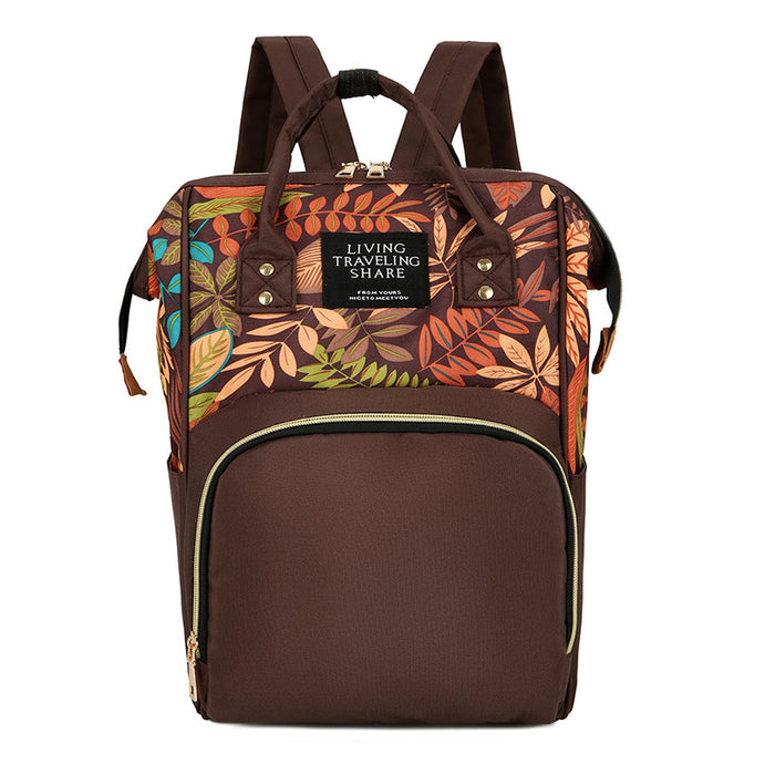 Wholesale Backpack Oxford Cloth Anti-theft Maple Leaf Mummy Bag JDC-BP-LanC002