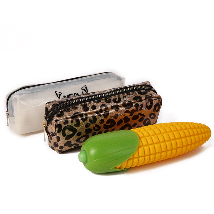 Bolsa de lápiz al por mayor PVC Bolsa de almacenamiento de maíz con estampado MOQ≥2 JDC-PC-FAMI004