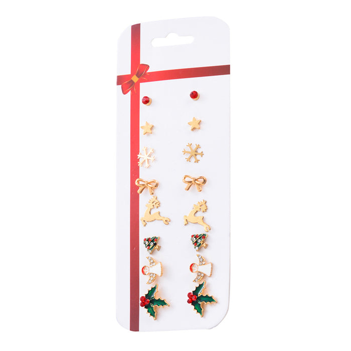 Wholesale Earring Alloy Christmas Cute 8 Pair Combination Set JDC-ES-A557