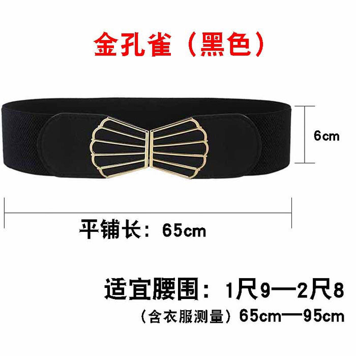 Wholesale Woven fabric Black Stretch Slim Belt Belt for Women JDC-WB-JLL001