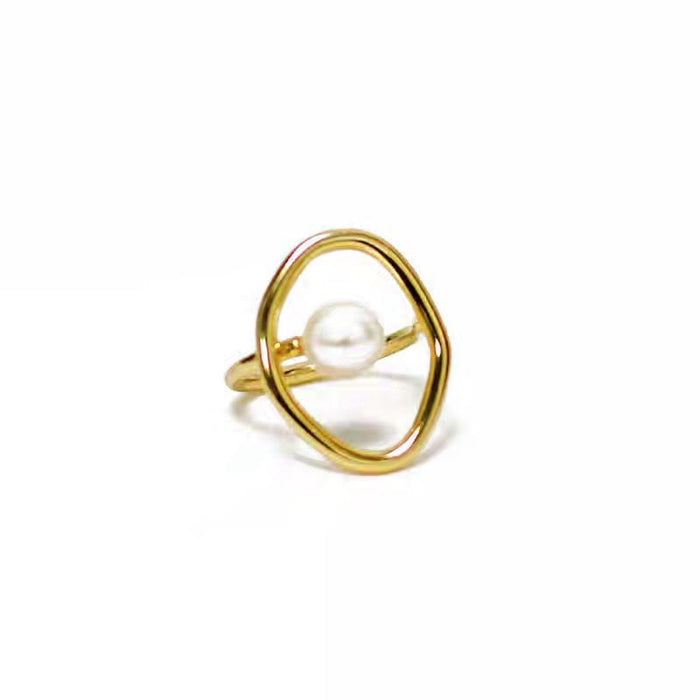 Wholesale Ring Alloy One Pearl JDC-RS-KaiS010