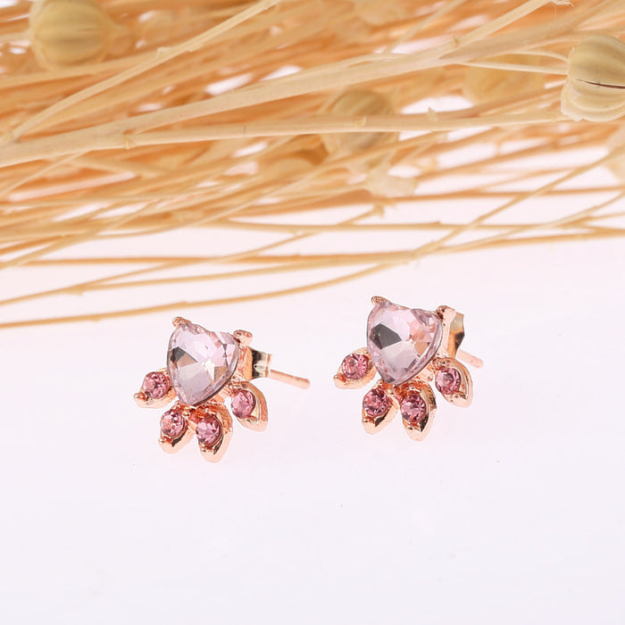 Wholesale Cat's Claw Zircon Alloy Earrings Rings JDC-RS-Saip015