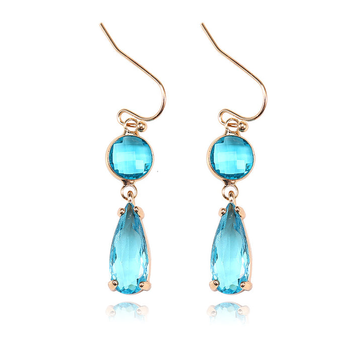 Wholesale Glass Crystal Copper Alloy Earring MOQ≥2 JDC-ES-Zhongn010
