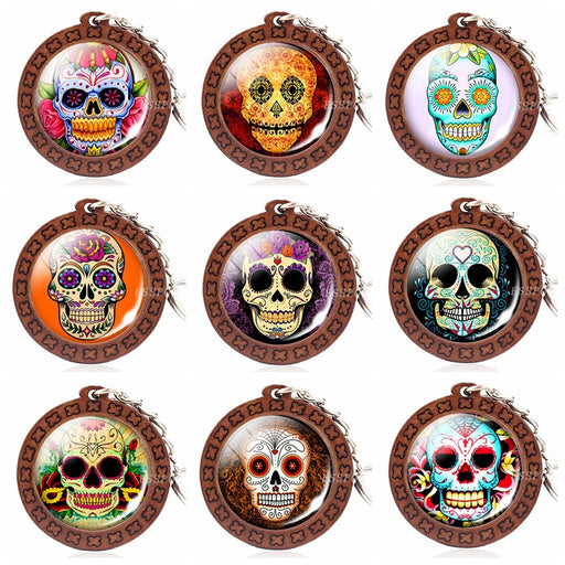 Jewelry WholesaleWholesale Candy Skull Keychain Halloween Exotic MOQ≥2 JDC-KC-ZaoY004 Keychains 造忆 %variant_option1% %variant_option2% %variant_option3%  Factory Price JoyasDeChina Joyas De China