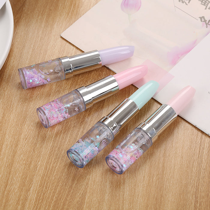Wholesale Ballpoint Pen Plastic Lipstick Modeling Quicksand Powder Signature Pen JDC-BP-Liuj029