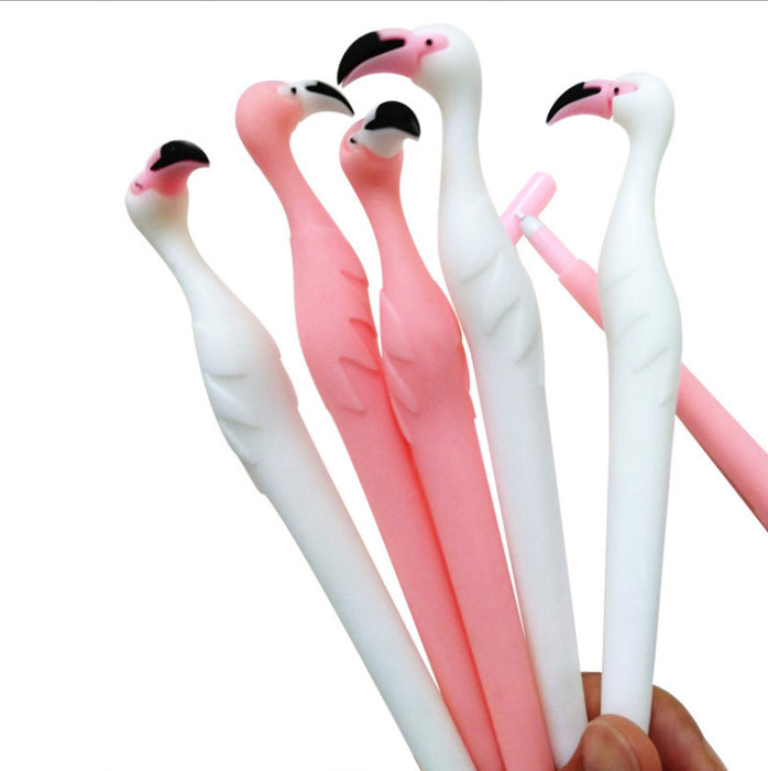 Wholesale Ballpoint Pen Plastic Cartoon Flamingo MOQ≥2 JDC-BP-Jincai007