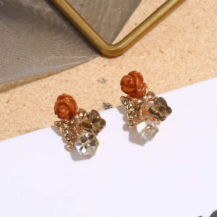 Wholesale Earrings Alloy Exaggerated Crystal Vintage MOQ≥2 JDC-ES-KaiQ061