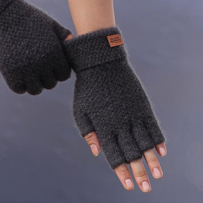 Wholesale Gloves Polyester Warm Fingerless Knit Gloves Riding Touch Screen MOQ≥2 JDC-GS-RH010