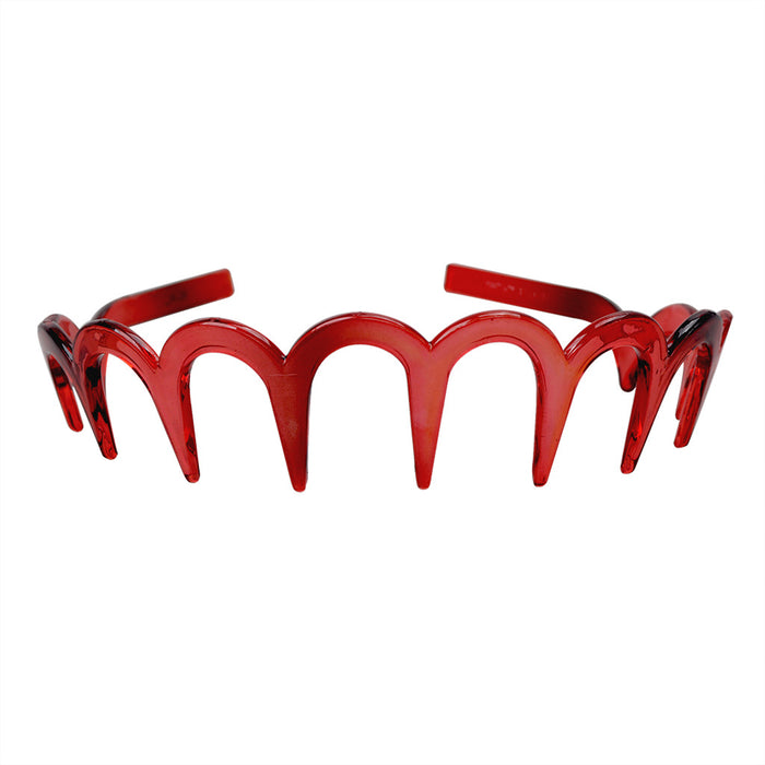 Wholesale fall-resistant beef tendon toothed U-shaped headband JDC-HD-LanA001