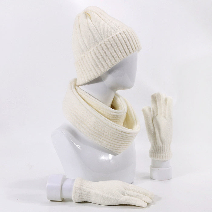 Wholesale Hats Scarves Gloves Three-piece Acrylic Thickening Warm JDC-SF-Kaip017