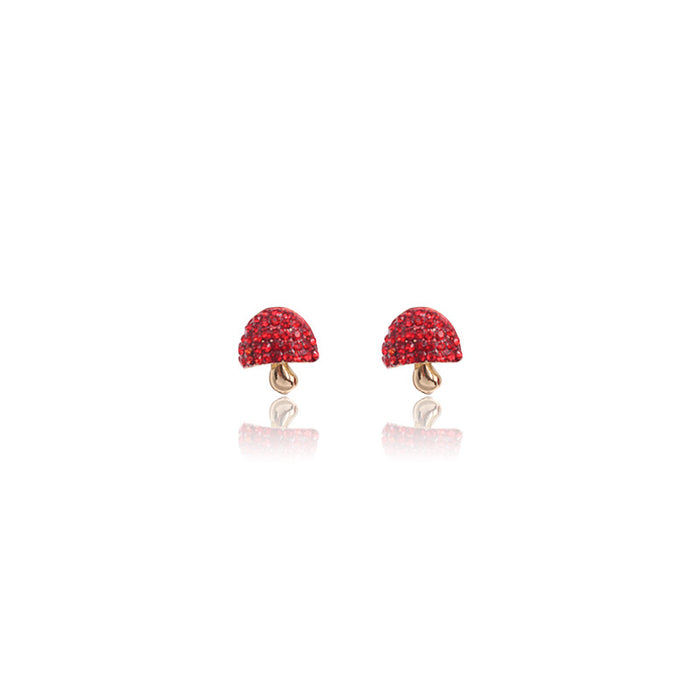 Wholesale Earrings Alloy Full Diamond Strawberry Cherry Flower Stud Earrings JDC-ES-Nina005