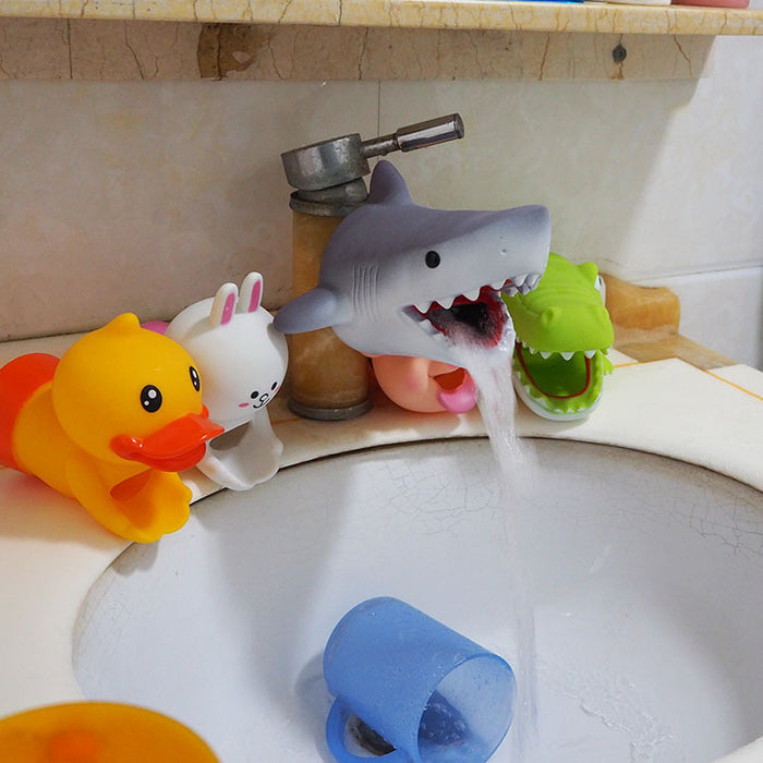 Wholesale Decorative Cartoon Big Shark Faucet Extender Baby Hand Wash Aid (M) JDC-DCN-JingH003
