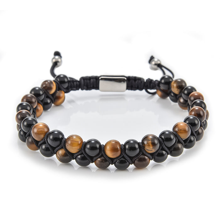 Wholesale Men's Bracelets Natural Stone Beads Volcanic Stone Beads JDC-BT-YiS008