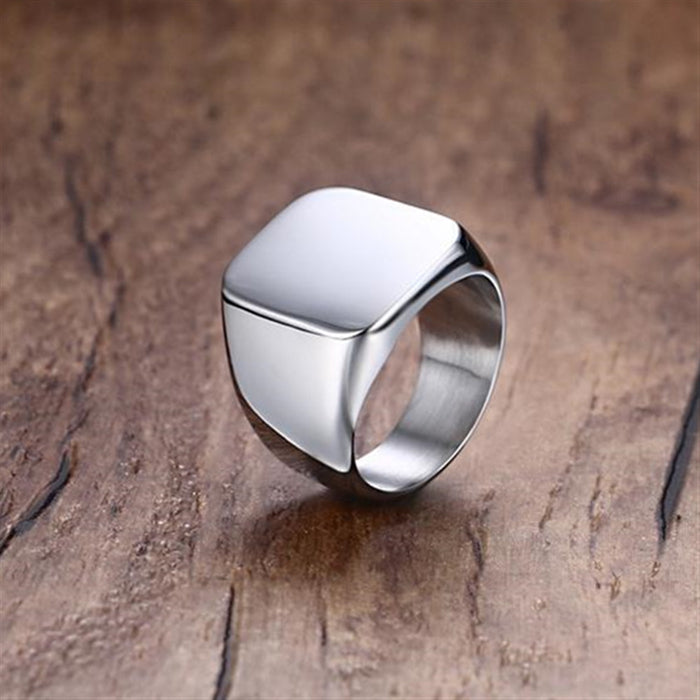Wholesale Ring Men's Alloy Simple Glossy JDC-RS-YanS002