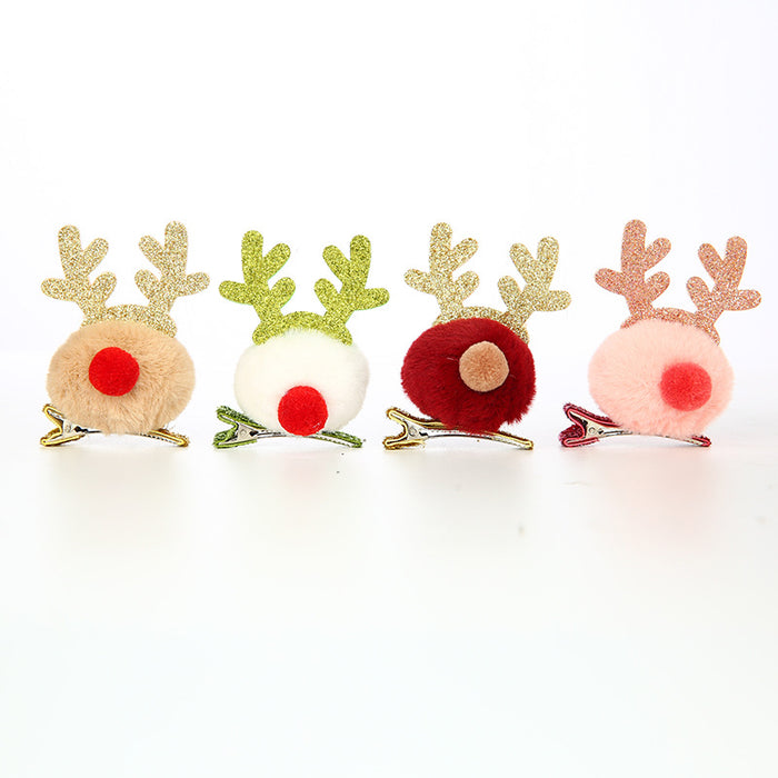 Wholesale Hair Clips Iron Hair Ball Christmas Antlers JDC-HC-JinHao002
