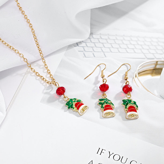 Wholesale Necklaces Alloy Christmas Jewelry Set Bells JDC-NE-YQL002