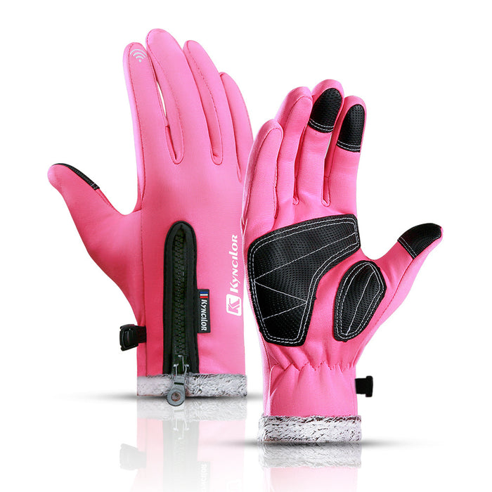 Wholesale Gloves Polyester Winter Warm Outdoors Full Finger Touch Screen JDC-GS-TuG008