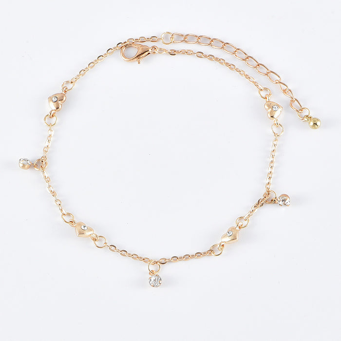 Wholesale Women's Butterfly Love Multilayer Anklet MOQ≥3 JDC-AS-Xujue003