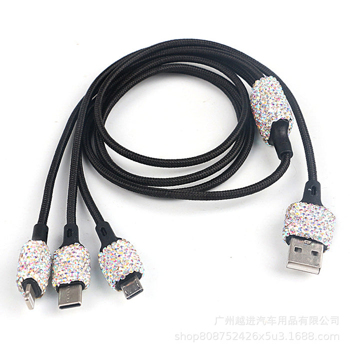 Wholesale Car Accessories ABS Diamond Car Charger MOQ≥2 JDC-CA-YueJ004