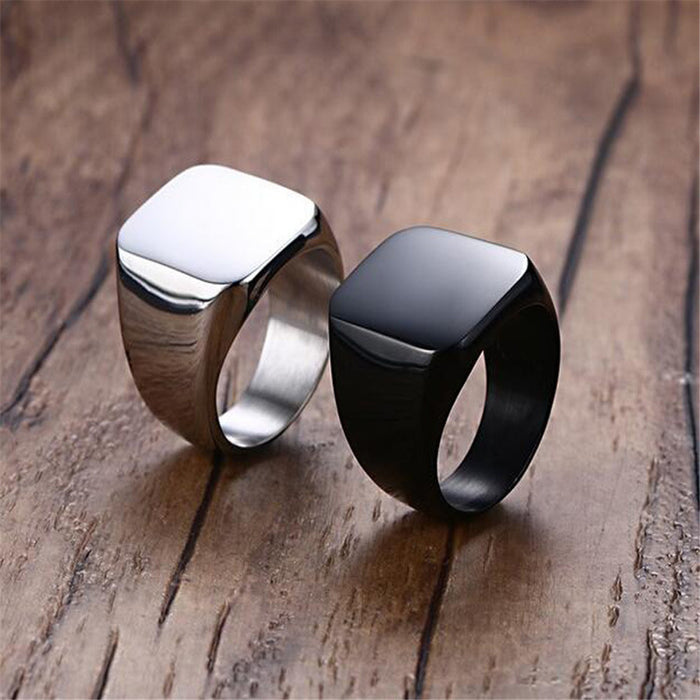 Wholesale Ring Men's Alloy Simple Glossy JDC-RS-YanS002