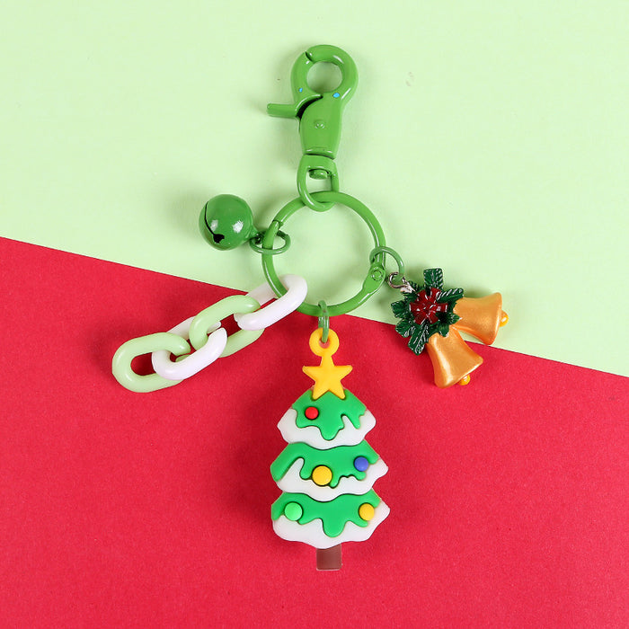 Wholesale Keychains Alloy Soft Gum Santa Claus Snowman Elk Christmas JDC-KC-YiHan057
