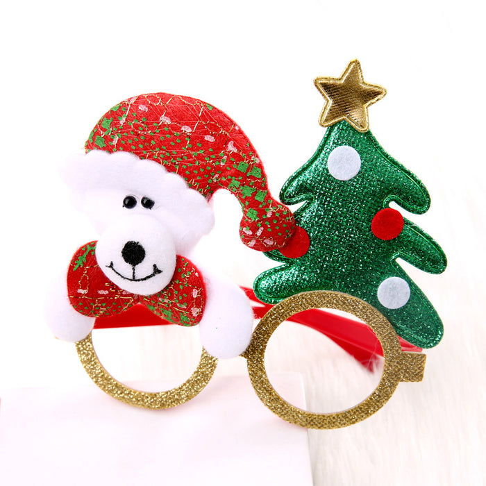Gafas de lentejuelas decorativas al por mayor de la navidad vestida de accesorios jdc-dcn-qinb005
