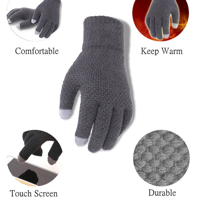 Wholesale Gloves Acrylic Soft Windproof Warm Touch Screen JDC-GS-FanD005