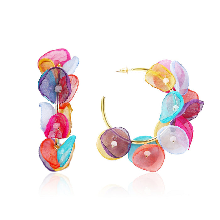 Wholesale flower beaded earrings JDC-ES-ManY006