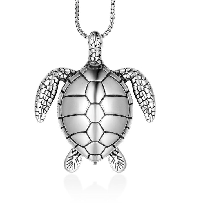 Wholesale titanium steel animal turtle necklace male and female longevity turtle JDC-CS-Shenj001